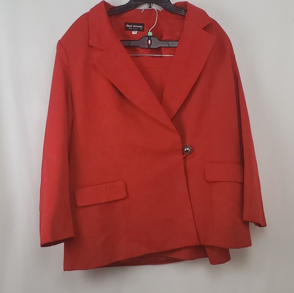 Chad Stevens Red Jacket & Skirt Set - Picture 3 of 8